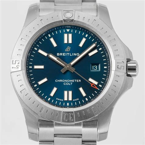 colt breitling at shreve & company|Preowned Breitling Chronomat Colt Blue Dial Stainless Steel .